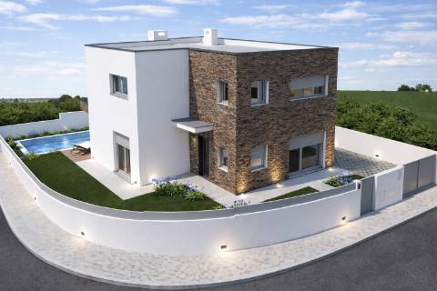Moradia T4 Nova com Piscina Aquecida, Garagem e Jardim