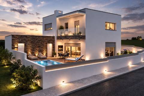 Moradia T4 Nova com Piscina Aquecida, Garagem e Jardim