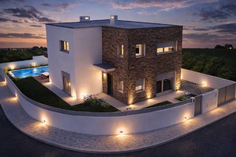 Moradia T4 Nova com Piscina Aquecida, Garagem e Jardim