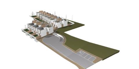 Terreno para construção de 10 moradias no centro com projeto aprovado - Almancil