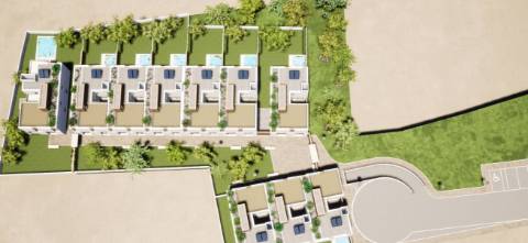 Terreno para construção de 10 moradias no centro com projeto aprovado - Almancil