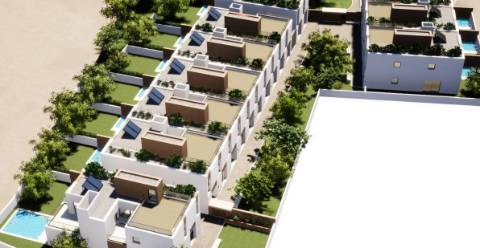 Terreno para construção de 10 moradias no centro com projeto aprovado - Almancil