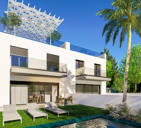 Moradias de Luxo T4 com piscina e fantásticas vistas sobre a Ria Formosa.