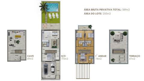 Moradias de Luxo T4 com piscina e fantásticas vistas sobre a Ria Formosa.