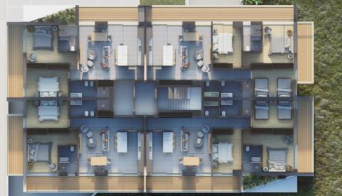 Apartamentos de luxo em construção