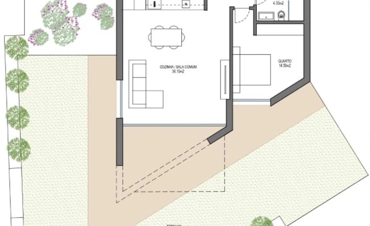 Luxuoso Apartamento T2 em Condomínio Privado no Centro de Alvor