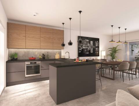 Seis moradias modernas e geminadas, cada uma com um jardim privativo, perto do centro de Almancil.