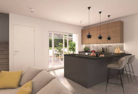 Seis moradias modernas e geminadas, cada uma com um jardim privativo, perto do centro de Almancil.