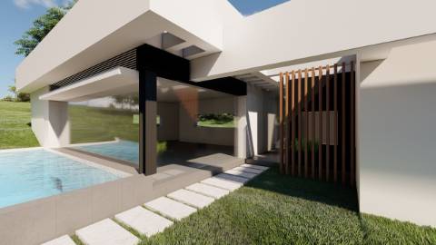 Terreno com projecto aprovado para villa de 4 quartos. VISTA MAR