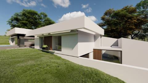 Terreno com projecto aprovado para villa de 4 quartos. VISTA MAR