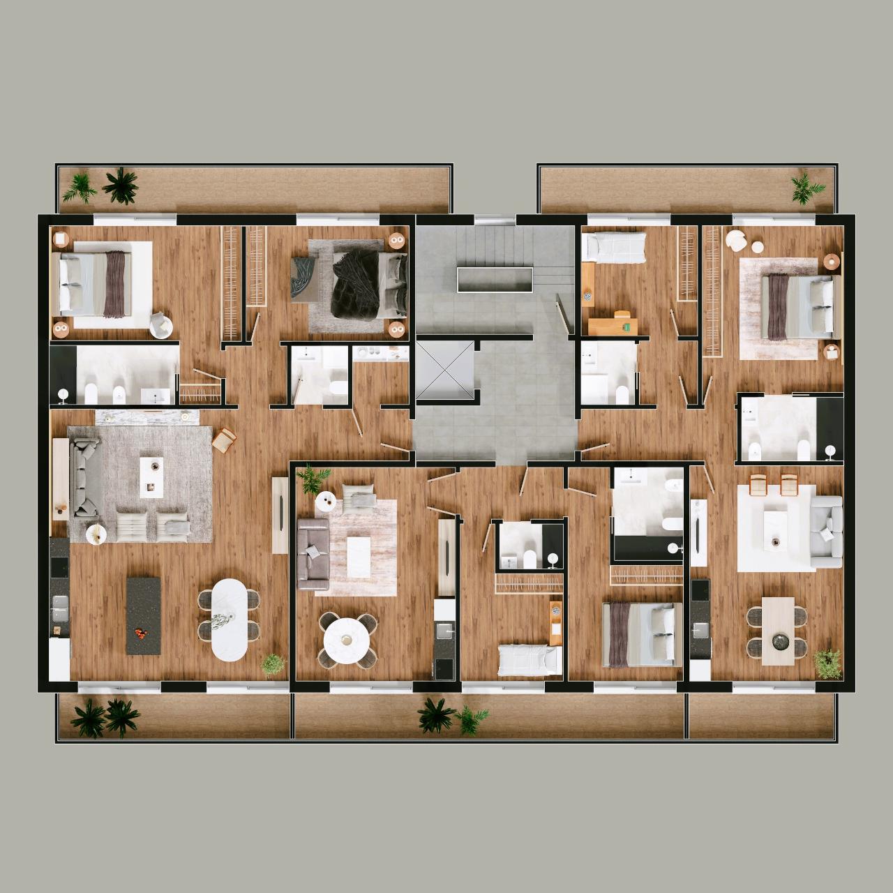 Apartamento T1 novo com piscina e garagem - Olhão