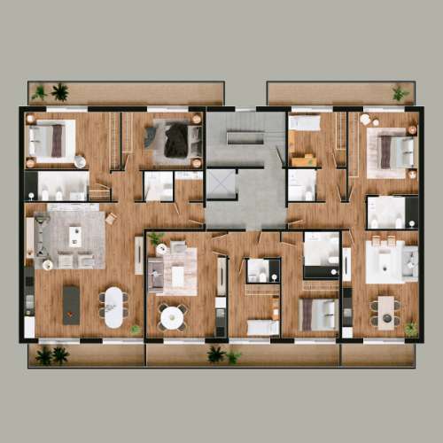 Apartamento T1 novo com piscina e garagem - Olhão