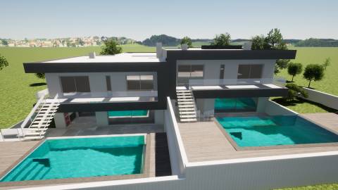 Terreno urbano com projeto arquitetônico - Ideal para duas casas geminadas com piscina
