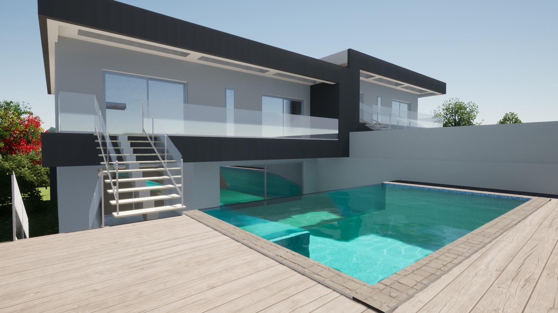 Terreno urbano com projeto arquitetônico - Ideal para duas casas geminadas com piscina
