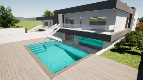 Terreno urbano com projeto arquitetônico - Ideal para duas casas geminadas com piscina
