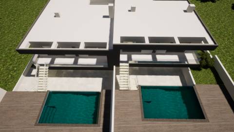 Terreno urbano com projeto arquitetônico - Ideal para duas casas geminadas com piscina
