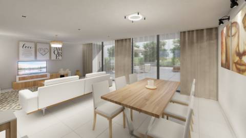 Excelentes moradias em banda com 3 quartos em fase inicial de construção em Almancil.