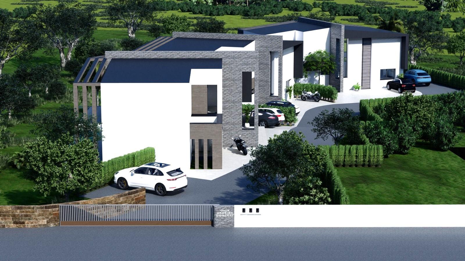 Lote de terreno vendido com projecto aprovado para 3 magnificas moradias com piscina individuais.