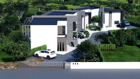 Lote de terreno vendido com projecto aprovado para 3 magnificas moradias com piscina individuais.